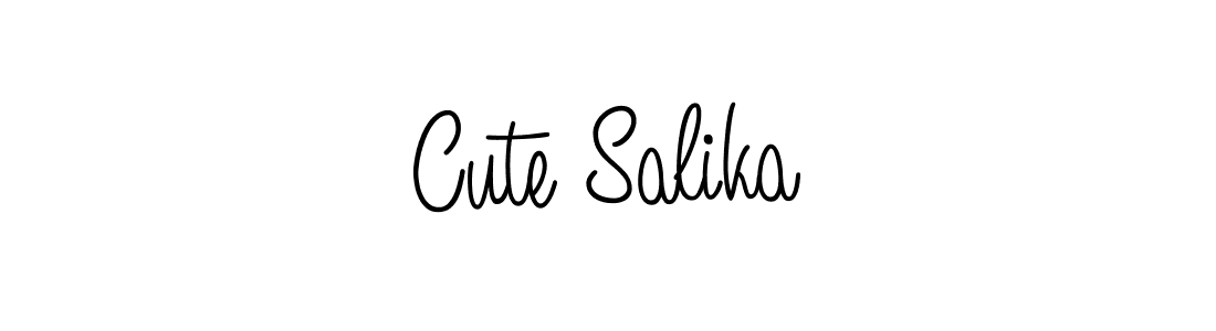 How to make Cute Salika name signature. Use Angelique-Rose-font-FFP style for creating short signs online. This is the latest handwritten sign. Cute Salika signature style 5 images and pictures png