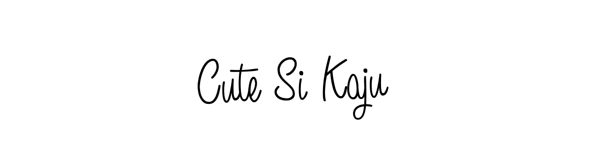 How to make Cute Si Kaju name signature. Use Angelique-Rose-font-FFP style for creating short signs online. This is the latest handwritten sign. Cute Si Kaju signature style 5 images and pictures png