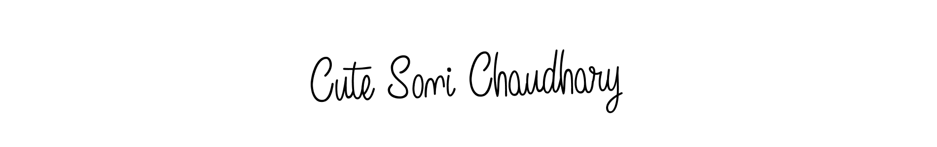 Cute Soni Chaudhary stylish signature style. Best Handwritten Sign (Angelique-Rose-font-FFP) for my name. Handwritten Signature Collection Ideas for my name Cute Soni Chaudhary. Cute Soni Chaudhary signature style 5 images and pictures png