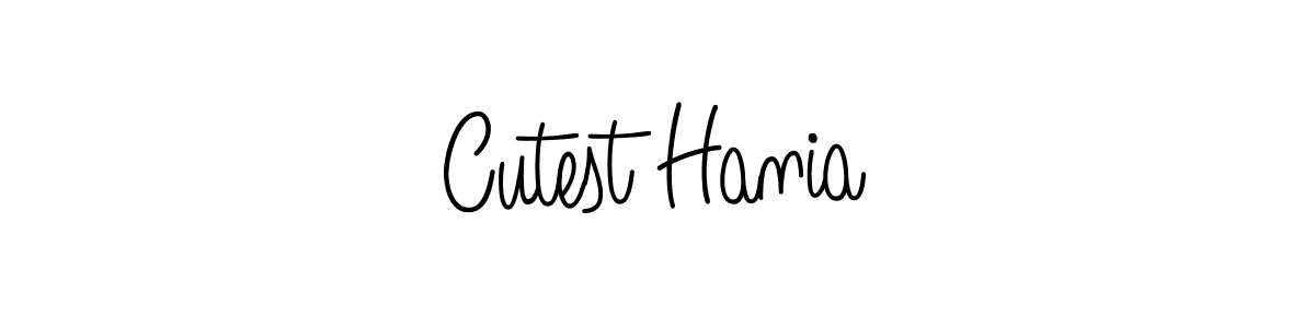 Design your own signature with our free online signature maker. With this signature software, you can create a handwritten (Angelique-Rose-font-FFP) signature for name Cutest Hania. Cutest Hania signature style 5 images and pictures png