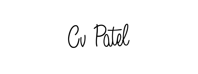 Design your own signature with our free online signature maker. With this signature software, you can create a handwritten (Angelique-Rose-font-FFP) signature for name Cv Patel. Cv Patel signature style 5 images and pictures png