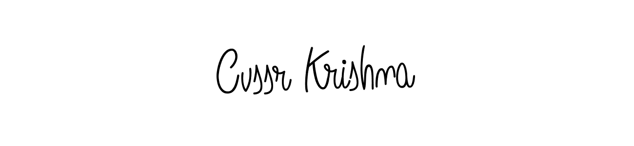 Make a beautiful signature design for name Cvssr Krishna. With this signature (Angelique-Rose-font-FFP) style, you can create a handwritten signature for free. Cvssr Krishna signature style 5 images and pictures png