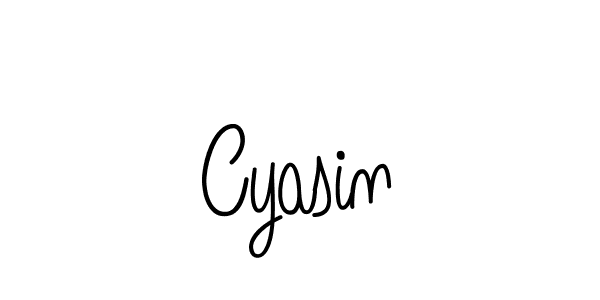 Use a signature maker to create a handwritten signature online. With this signature software, you can design (Angelique-Rose-font-FFP) your own signature for name Cyasin. Cyasin signature style 5 images and pictures png