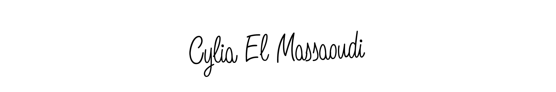 How to make Cylia El Massaoudi signature? Angelique-Rose-font-FFP is a professional autograph style. Create handwritten signature for Cylia El Massaoudi name. Cylia El Massaoudi signature style 5 images and pictures png