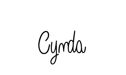 Create a beautiful signature design for name Cynda. With this signature (Angelique-Rose-font-FFP) fonts, you can make a handwritten signature for free. Cynda signature style 5 images and pictures png