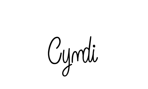 Make a beautiful signature design for name Cyndi. With this signature (Angelique-Rose-font-FFP) style, you can create a handwritten signature for free. Cyndi signature style 5 images and pictures png