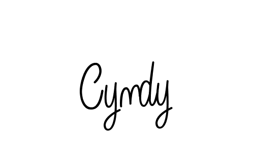 Make a beautiful signature design for name Cyndy. With this signature (Angelique-Rose-font-FFP) style, you can create a handwritten signature for free. Cyndy signature style 5 images and pictures png