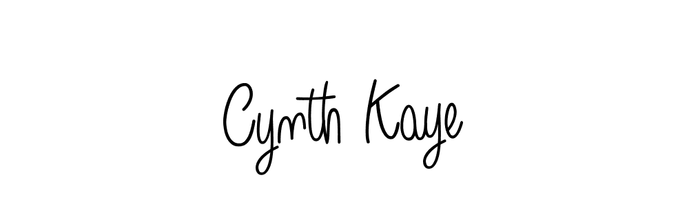 The best way (Angelique-Rose-font-FFP) to make a short signature is to pick only two or three words in your name. The name Cynth Kaye include a total of six letters. For converting this name. Cynth Kaye signature style 5 images and pictures png