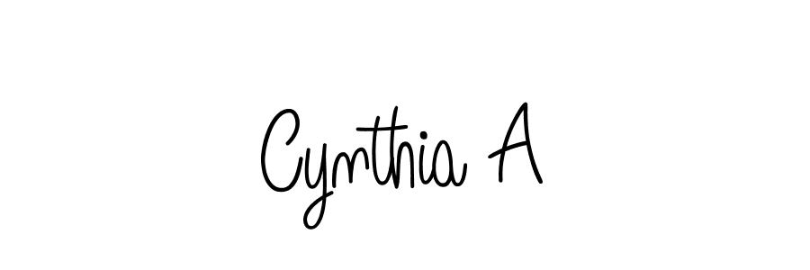 Design your own signature with our free online signature maker. With this signature software, you can create a handwritten (Angelique-Rose-font-FFP) signature for name Cynthia A. Cynthia A signature style 5 images and pictures png