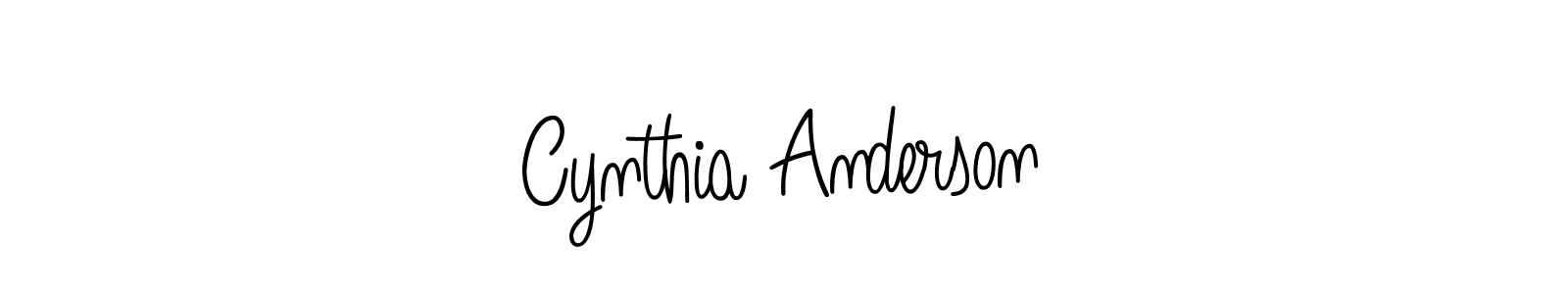 Make a beautiful signature design for name Cynthia Anderson. With this signature (Angelique-Rose-font-FFP) style, you can create a handwritten signature for free. Cynthia Anderson signature style 5 images and pictures png