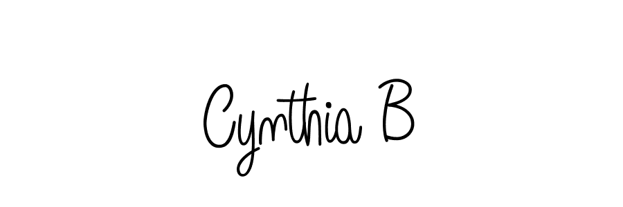 Use a signature maker to create a handwritten signature online. With this signature software, you can design (Angelique-Rose-font-FFP) your own signature for name Cynthia B. Cynthia B signature style 5 images and pictures png