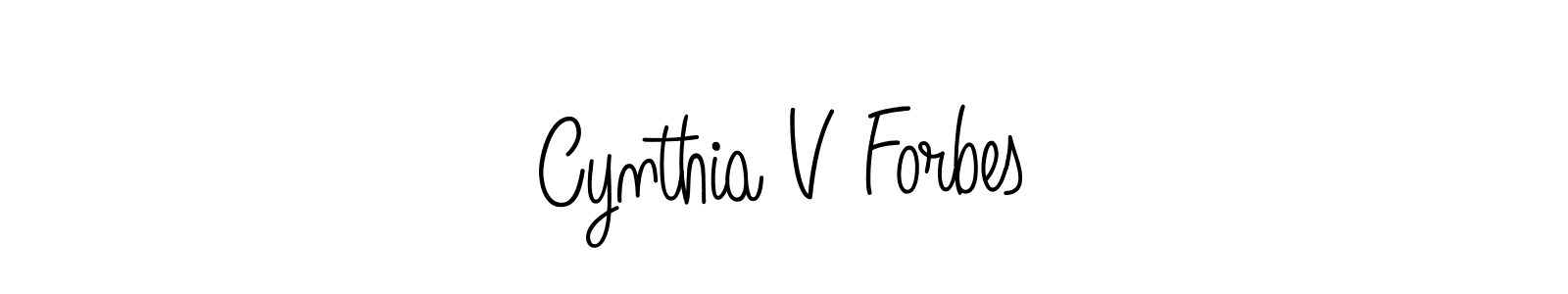 The best way (Angelique-Rose-font-FFP) to make a short signature is to pick only two or three words in your name. The name Cynthia V Forbes include a total of six letters. For converting this name. Cynthia V Forbes signature style 5 images and pictures png