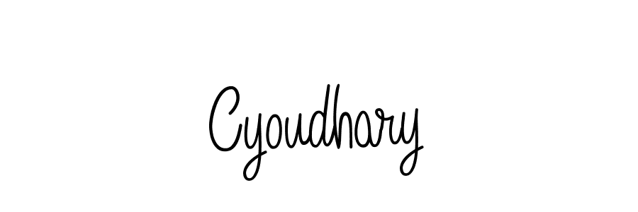 Cyoudhary stylish signature style. Best Handwritten Sign (Angelique-Rose-font-FFP) for my name. Handwritten Signature Collection Ideas for my name Cyoudhary. Cyoudhary signature style 5 images and pictures png