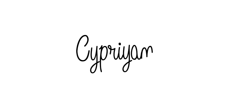 Cypriyan stylish signature style. Best Handwritten Sign (Angelique-Rose-font-FFP) for my name. Handwritten Signature Collection Ideas for my name Cypriyan. Cypriyan signature style 5 images and pictures png