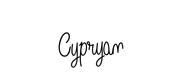 Make a beautiful signature design for name Cypryan. With this signature (Angelique-Rose-font-FFP) style, you can create a handwritten signature for free. Cypryan signature style 5 images and pictures png