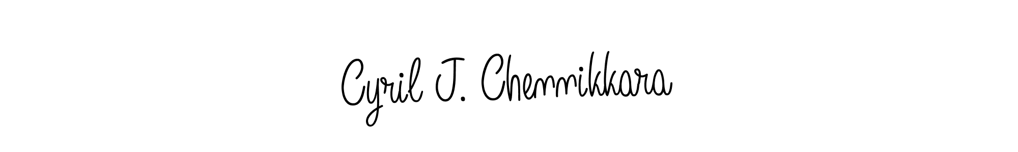 Create a beautiful signature design for name Cyril J. Chennikkara. With this signature (Angelique-Rose-font-FFP) fonts, you can make a handwritten signature for free. Cyril J. Chennikkara signature style 5 images and pictures png