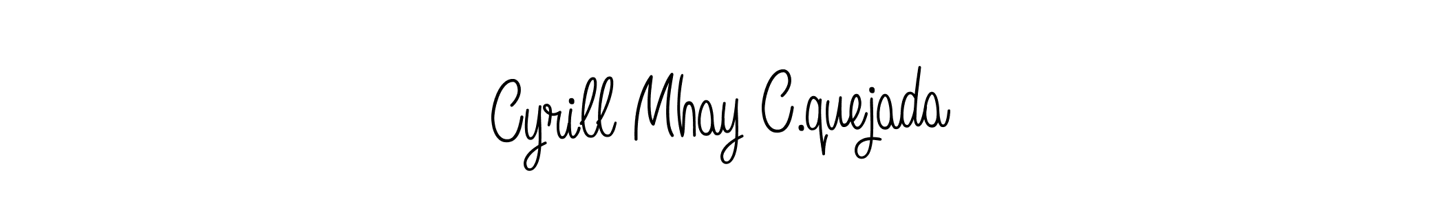 You should practise on your own different ways (Angelique-Rose-font-FFP) to write your name (Cyrill Mhay C.quejada) in signature. don't let someone else do it for you. Cyrill Mhay C.quejada signature style 5 images and pictures png