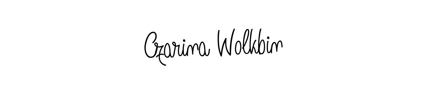 Make a short Czarina Wolkbin signature style. Manage your documents anywhere anytime using Angelique-Rose-font-FFP. Create and add eSignatures, submit forms, share and send files easily. Czarina Wolkbin signature style 5 images and pictures png