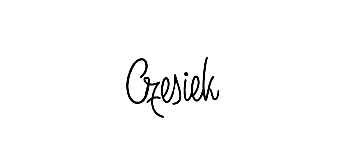 How to make Czesiek signature? Angelique-Rose-font-FFP is a professional autograph style. Create handwritten signature for Czesiek name. Czesiek signature style 5 images and pictures png