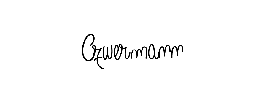 You should practise on your own different ways (Angelique-Rose-font-FFP) to write your name (Czwermann) in signature. don't let someone else do it for you. Czwermann signature style 5 images and pictures png