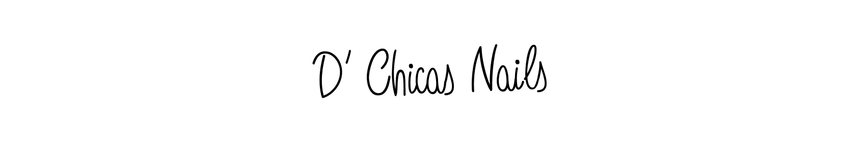 How to Draw D’ Chicas Nails signature style? Angelique-Rose-font-FFP is a latest design signature styles for name D’ Chicas Nails. D’ Chicas Nails signature style 5 images and pictures png