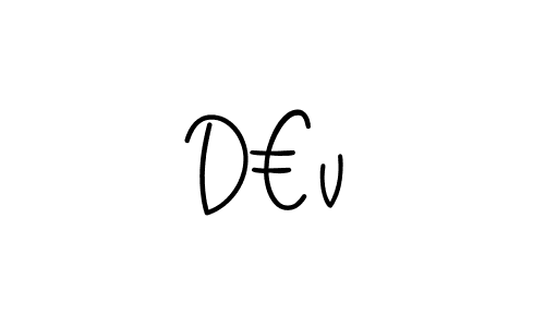 The best way (Angelique-Rose-font-FFP) to make a short signature is to pick only two or three words in your name. The name D€v include a total of six letters. For converting this name. D€v signature style 5 images and pictures png