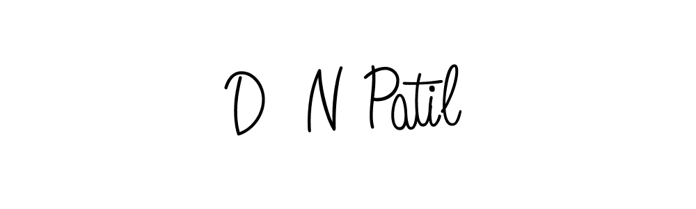 How to make D  N Patil name signature. Use Angelique-Rose-font-FFP style for creating short signs online. This is the latest handwritten sign. D  N Patil signature style 5 images and pictures png
