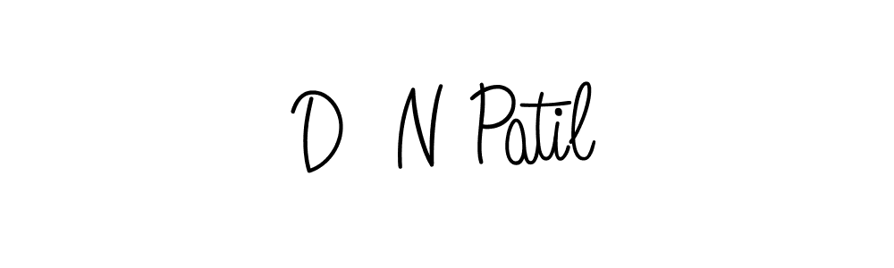 How to make D  N Patil name signature. Use Angelique-Rose-font-FFP style for creating short signs online. This is the latest handwritten sign. D  N Patil signature style 5 images and pictures png