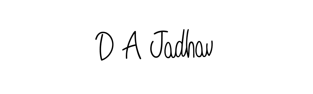 You should practise on your own different ways (Angelique-Rose-font-FFP) to write your name (D A Jadhav) in signature. don't let someone else do it for you. D A Jadhav signature style 5 images and pictures png