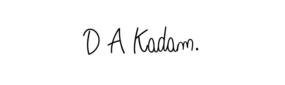 Design your own signature with our free online signature maker. With this signature software, you can create a handwritten (Angelique-Rose-font-FFP) signature for name D A Kadam.. D A Kadam. signature style 5 images and pictures png