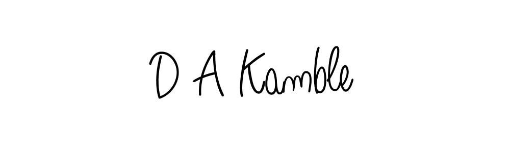 Make a beautiful signature design for name D A Kamble. Use this online signature maker to create a handwritten signature for free. D A Kamble signature style 5 images and pictures png