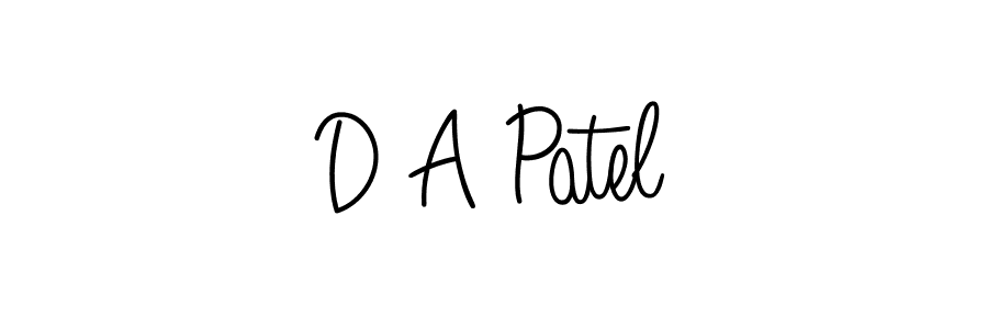 Create a beautiful signature design for name D A Patel. With this signature (Angelique-Rose-font-FFP) fonts, you can make a handwritten signature for free. D A Patel signature style 5 images and pictures png
