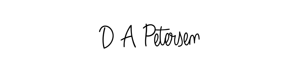 The best way (Angelique-Rose-font-FFP) to make a short signature is to pick only two or three words in your name. The name D A Petersen include a total of six letters. For converting this name. D A Petersen signature style 5 images and pictures png