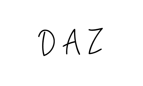 Also we have D A Z name is the best signature style. Create professional handwritten signature collection using Angelique-Rose-font-FFP autograph style. D A Z signature style 5 images and pictures png