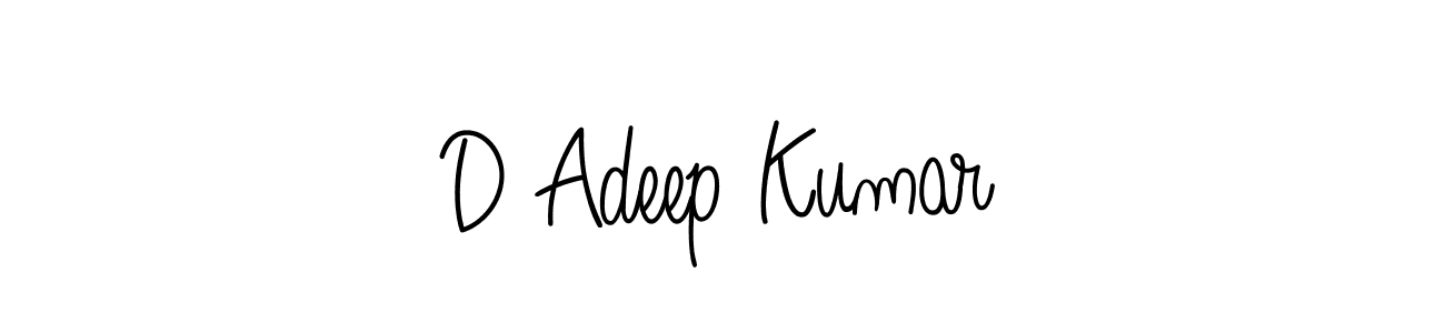 Design your own signature with our free online signature maker. With this signature software, you can create a handwritten (Angelique-Rose-font-FFP) signature for name D Adeep Kumar. D Adeep Kumar signature style 5 images and pictures png