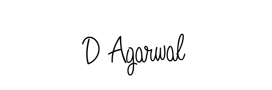 Make a beautiful signature design for name D Agarwal. With this signature (Angelique-Rose-font-FFP) style, you can create a handwritten signature for free. D Agarwal signature style 5 images and pictures png