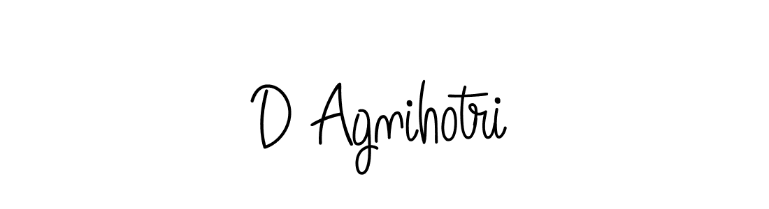 How to make D Agnihotri name signature. Use Angelique-Rose-font-FFP style for creating short signs online. This is the latest handwritten sign. D Agnihotri signature style 5 images and pictures png