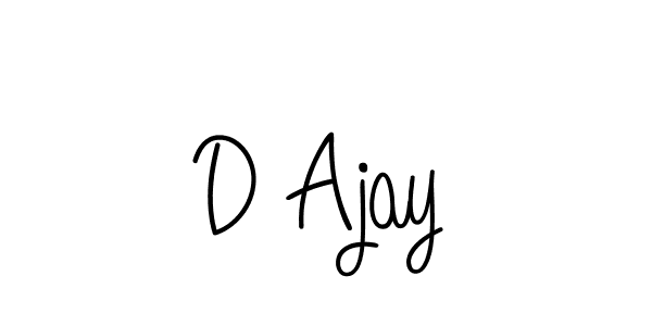 Design your own signature with our free online signature maker. With this signature software, you can create a handwritten (Angelique-Rose-font-FFP) signature for name D Ajay. D Ajay signature style 5 images and pictures png