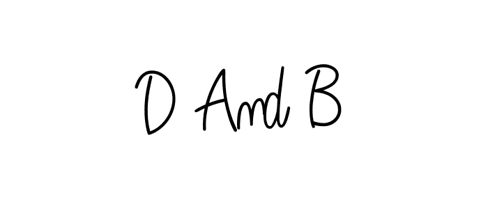 Create a beautiful signature design for name D And B. With this signature (Angelique-Rose-font-FFP) fonts, you can make a handwritten signature for free. D And B signature style 5 images and pictures png