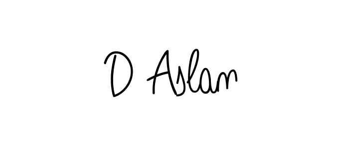 Also we have D Aslan name is the best signature style. Create professional handwritten signature collection using Angelique-Rose-font-FFP autograph style. D Aslan signature style 5 images and pictures png