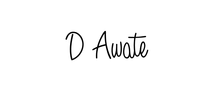 Create a beautiful signature design for name D Awate. With this signature (Angelique-Rose-font-FFP) fonts, you can make a handwritten signature for free. D Awate signature style 5 images and pictures png