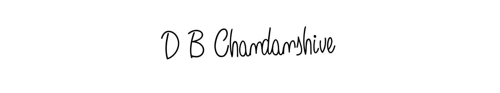 D B Chandanshive stylish signature style. Best Handwritten Sign (Angelique-Rose-font-FFP) for my name. Handwritten Signature Collection Ideas for my name D B Chandanshive. D B Chandanshive signature style 5 images and pictures png