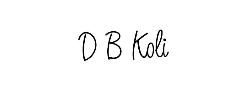 Use a signature maker to create a handwritten signature online. With this signature software, you can design (Angelique-Rose-font-FFP) your own signature for name D B Koli. D B Koli signature style 5 images and pictures png