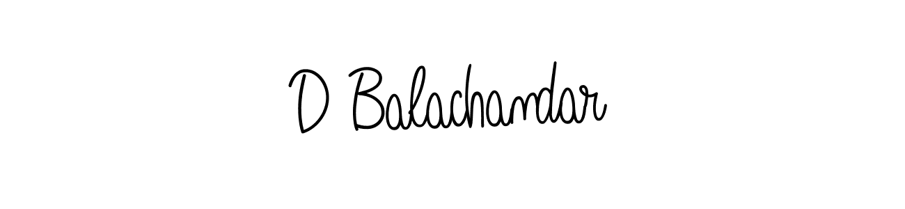 You should practise on your own different ways (Angelique-Rose-font-FFP) to write your name (D Balachandar) in signature. don't let someone else do it for you. D Balachandar signature style 5 images and pictures png