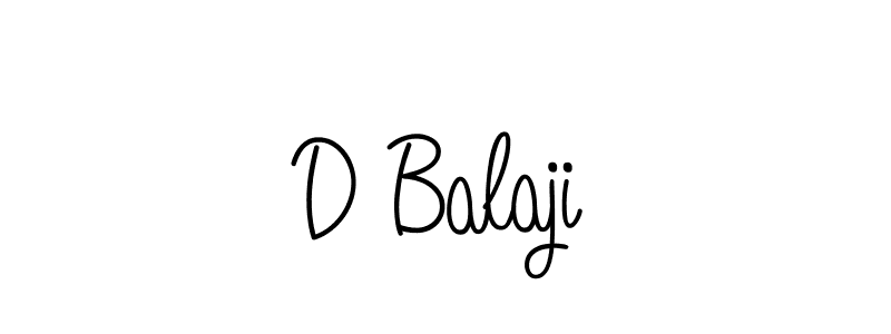 Make a beautiful signature design for name D Balaji. With this signature (Angelique-Rose-font-FFP) style, you can create a handwritten signature for free. D Balaji signature style 5 images and pictures png