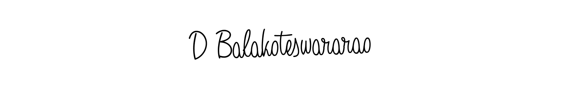 Design your own signature with our free online signature maker. With this signature software, you can create a handwritten (Angelique-Rose-font-FFP) signature for name D Balakoteswararao. D Balakoteswararao signature style 5 images and pictures png