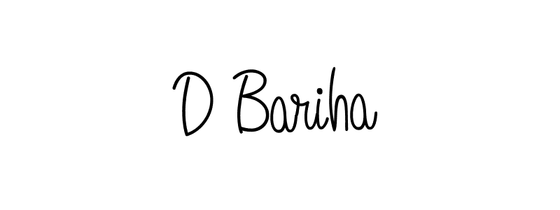 D Bariha stylish signature style. Best Handwritten Sign (Angelique-Rose-font-FFP) for my name. Handwritten Signature Collection Ideas for my name D Bariha. D Bariha signature style 5 images and pictures png