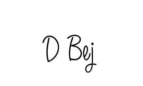 The best way (Angelique-Rose-font-FFP) to make a short signature is to pick only two or three words in your name. The name D Bej include a total of six letters. For converting this name. D Bej signature style 5 images and pictures png