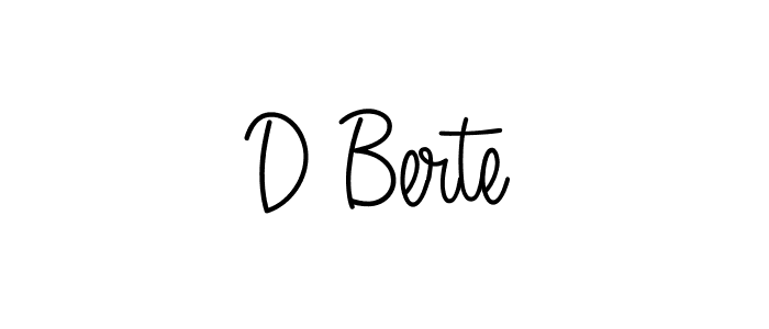 Make a beautiful signature design for name D Berte. With this signature (Angelique-Rose-font-FFP) style, you can create a handwritten signature for free. D Berte signature style 5 images and pictures png