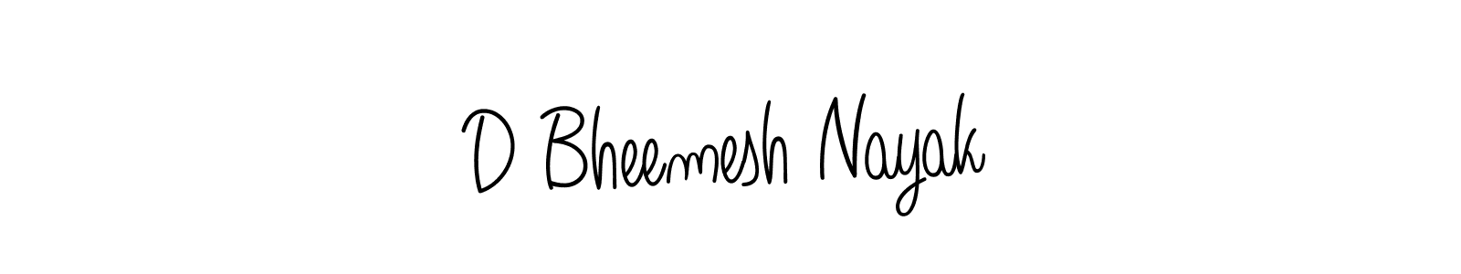 Design your own signature with our free online signature maker. With this signature software, you can create a handwritten (Angelique-Rose-font-FFP) signature for name D Bheemesh Nayak. D Bheemesh Nayak signature style 5 images and pictures png